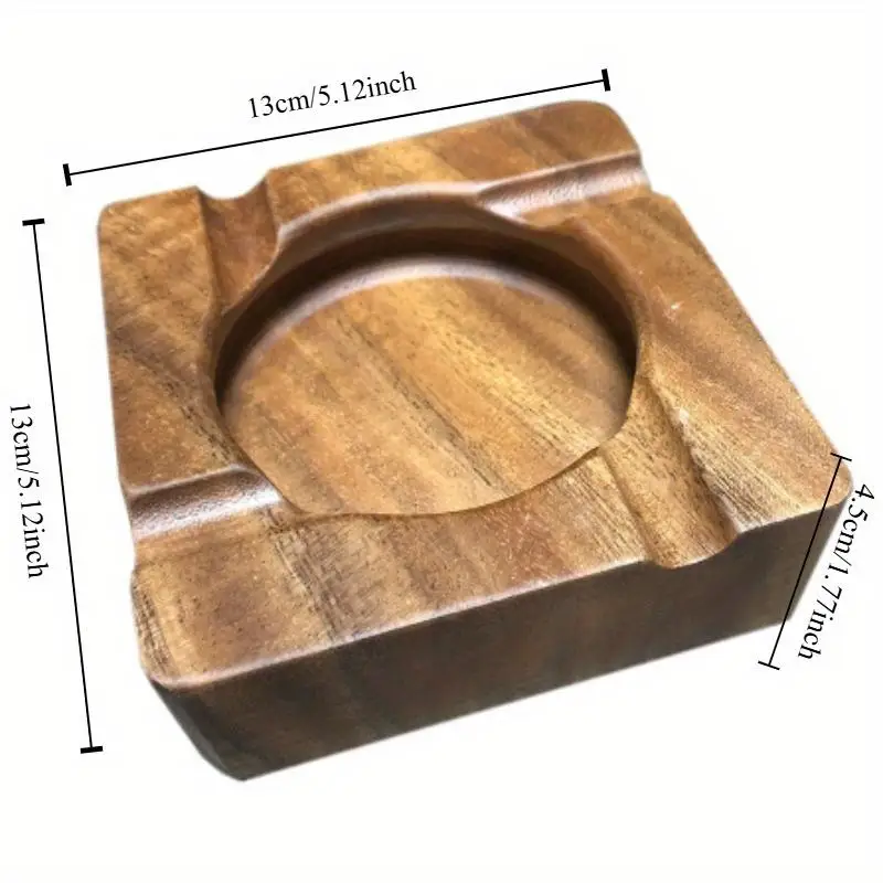 Cigar Groove Walnut Ashtray Solid Wood Home Living Room Hotel Decoration Chinese Style Multifunctional