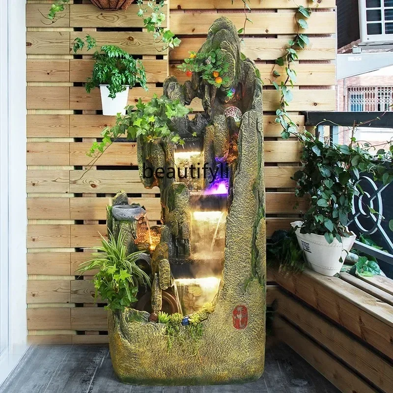 TTT  Rockery Water Waterfall Fountain Fortune Fortune Furnishings Living Room Interior Landscaping Decoration Crafts