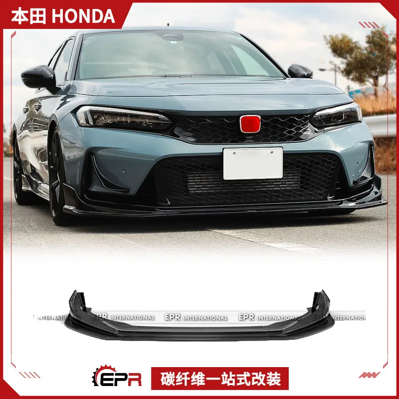 

Подходит для Honda Civic FL5 TypeR, передняя губа из углеродного волокна MMD, передняя лопата, модифицированная дополнительная губа