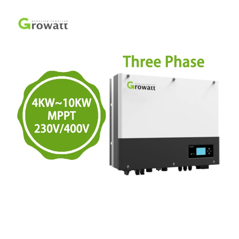 Growatt 5000W 10000W 2 Mppts Inverter Hybrydowy 3 Phase Ac Dc 25A 100-550V 순수정현파인버터 With Wifi Controller