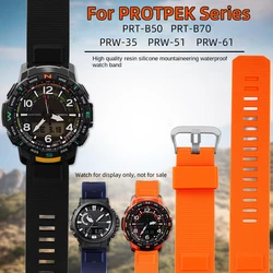 PRT-B50 PRT-B70 PRW-35 23mm watchband PROTPEK prt b50 prt b70 prw-35 prw-51Y TPU Quick Release Silicone Rubber Strap For Casio