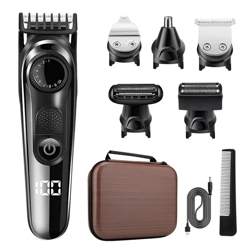 

Professional Hair Clippers for Men, 5 in 1 Hair Trimmer for Men Beard Grooming Kit Electric Shaver Body Groomer Hair Clipper Set