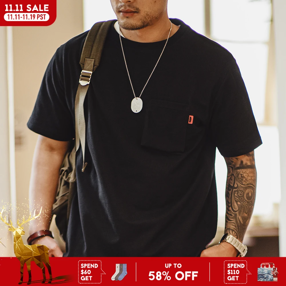 

Maden Fun Letter Print Short Sleeve T-shirt Men Contrasting Color Knit O-Neck Tees Summer Cotton Soft T Shirts Plus Size XL XXXL