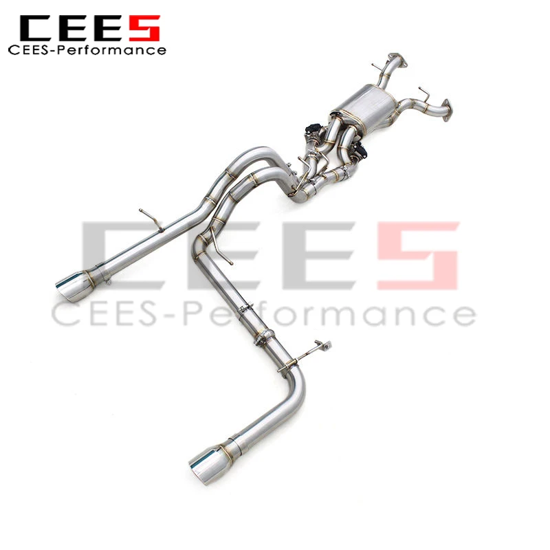 CEES New Design Valved Sport Exhaust for Ford Bronco V6 3.0T 2024-2025 Stainless Steel Muffler Catback Pipe With Chrome Tips