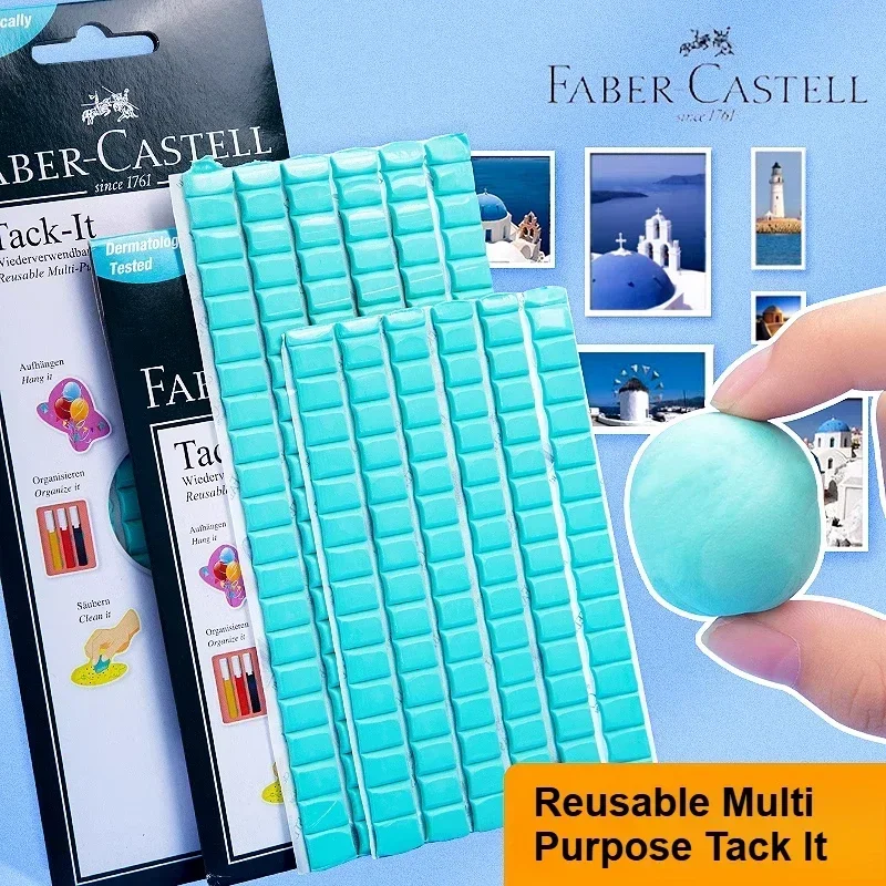 Masilla Adhesiva Multiusos Faber-Castell Tack-It, Masilla de Montaje Reutilizable No Tóxica para Manualidades y Colgar Pósters