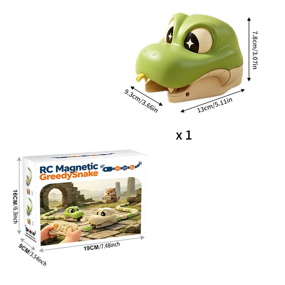 Magnetic Snake Remote Control Racing Game Growing Tail Lights and Sounds For Parties Game Gift For Christmas Birthday Boys
