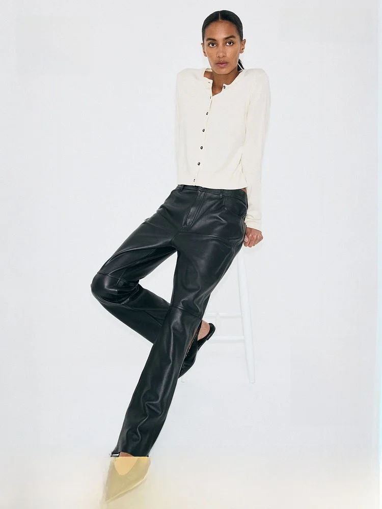 

Женский трикотажный топ H&M: элегантный базовый слой для весны, новинка, для повседневной носки, простой крой, стандартная посадка, открытая отделка.