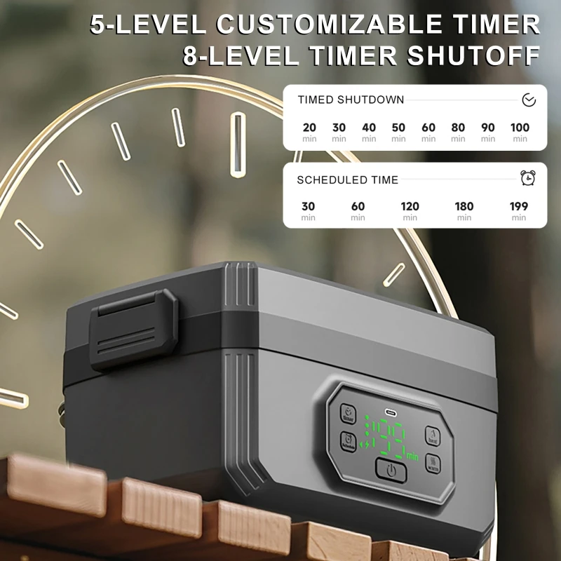 

Wireless Water-Free Quick-Heating Outdoor Lunch Box with 304 Stainless Steel Liner 1600ml Portable Electric Lunch Box