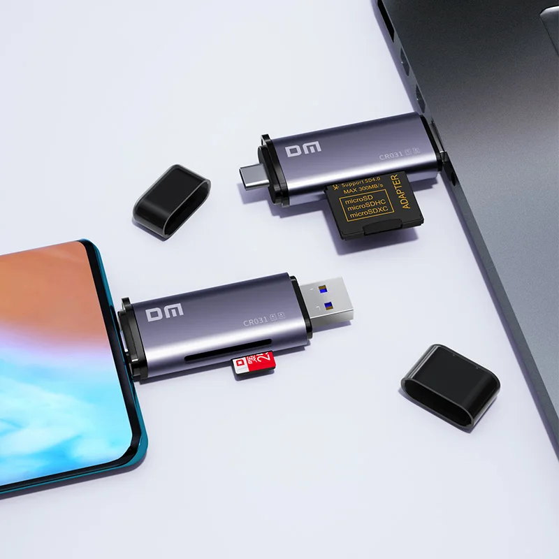 DM 2 в 1 USB3.1 + Type C TF и SD кардридер CR031