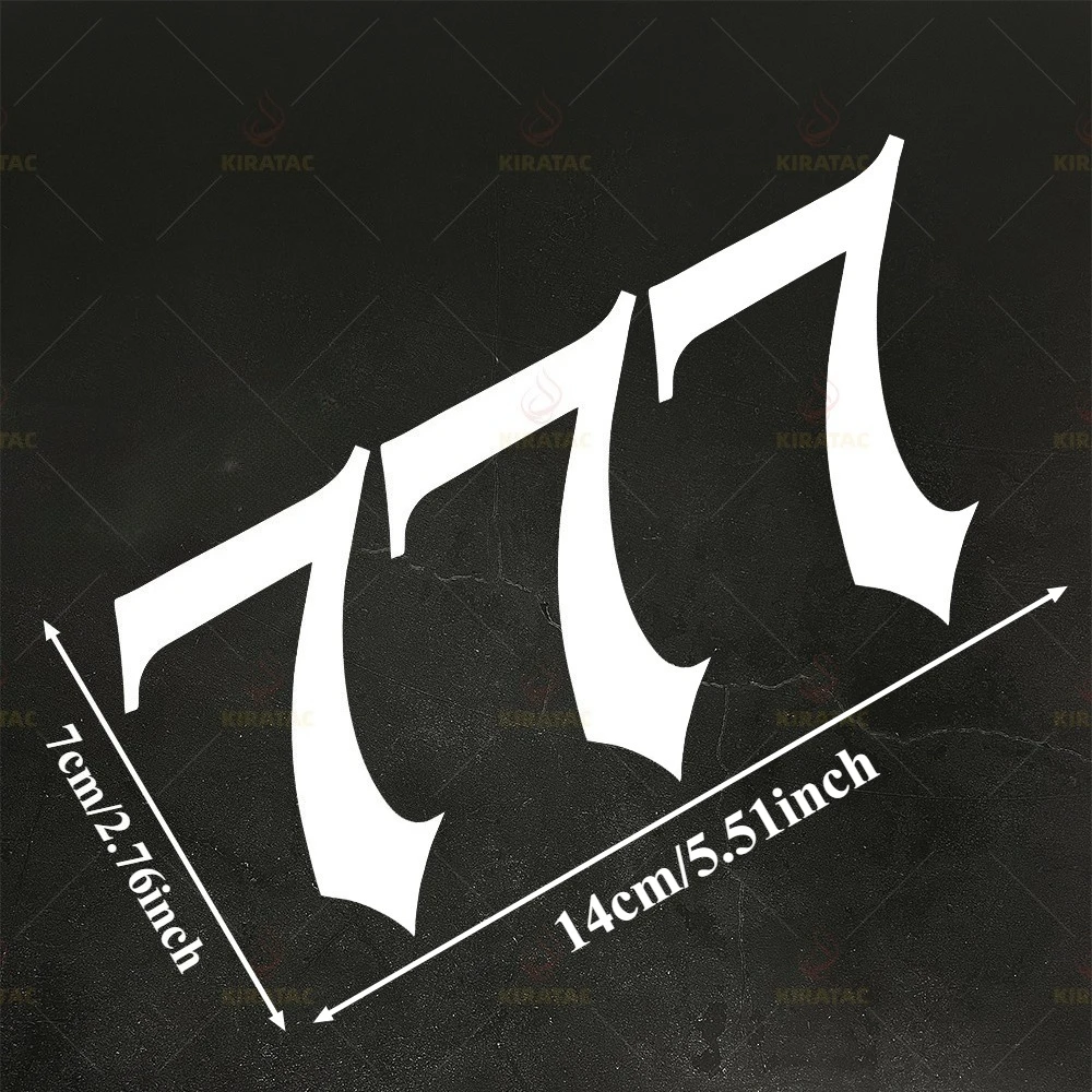 Digital 777 Motorcycle Helmet Sticker, waterproof,for fairings, fuel tanks, rear fenders, bicycles, scooter bodies, vinyl decals