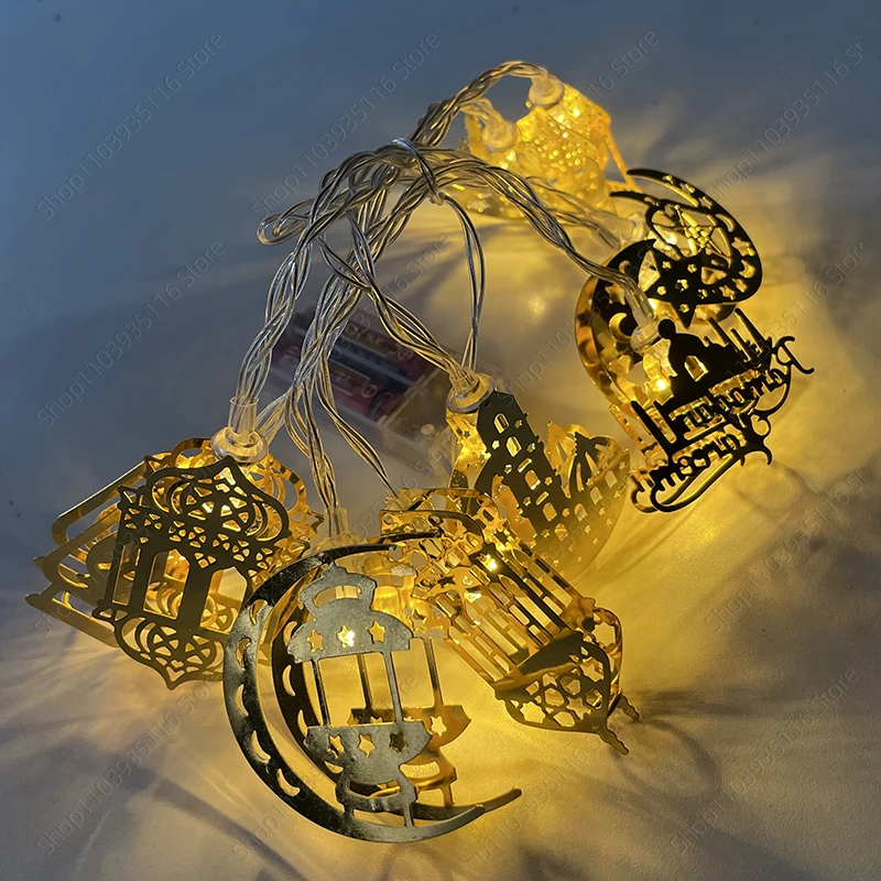 

2025 Ramadan Ornaments Moon Star String Lights EID Mubarak Ramadan Kareem Decoration For Home Islamic Muslim EID Al-Fitr