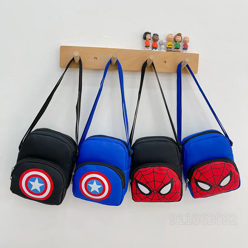 Disney Spider-Man New Children's Shoulder Oblique Bag Cartoon Fashion Boys' Waist Bag Large Capacity Children's Shoulder Bag