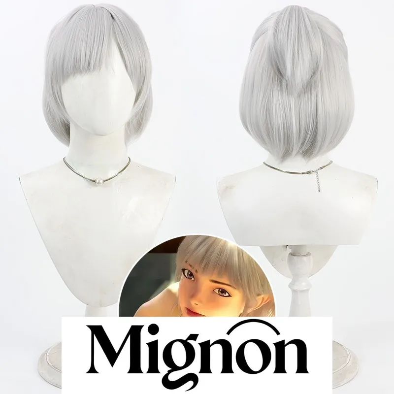 

Ling Cage Bai Yuekui cosplay wig silver white half-up style season 2 Halloween gift