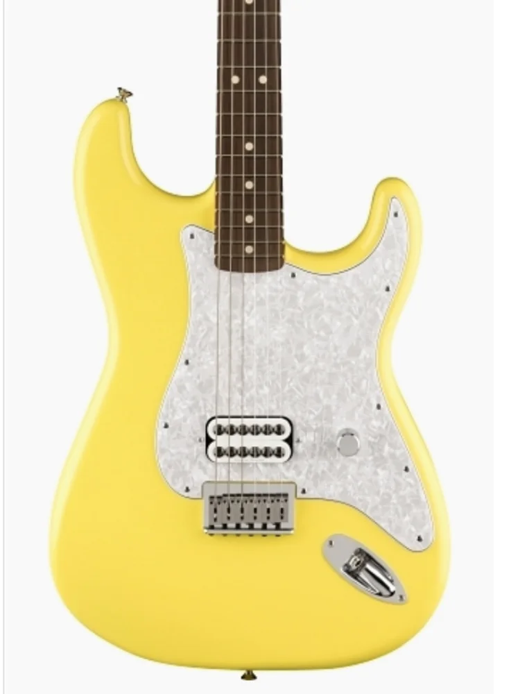 

New!!!!!! Light Yellow Color Tome Delong ST Electric Guitar, Solid Mahogany Body ,Rosewood Fretboard, White pearl Pickguard