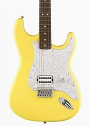 New!!!!!! Light Yellow Color Tome Delong ST Electric Guitar, Solid Mahogany Body ,Rosewood Fretboard, White pearl Pickguard