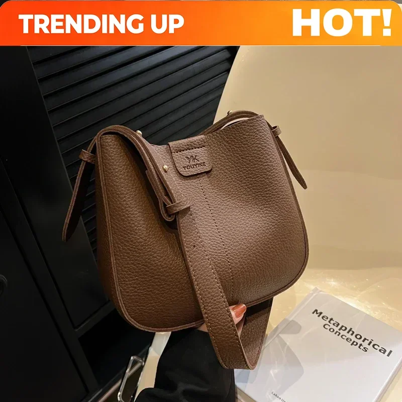 Hot Selling High-quality Solid PU Women's Shoulder Bags New Fashionable Sweet Crossbody Bag Large Capacity Composite Bag
