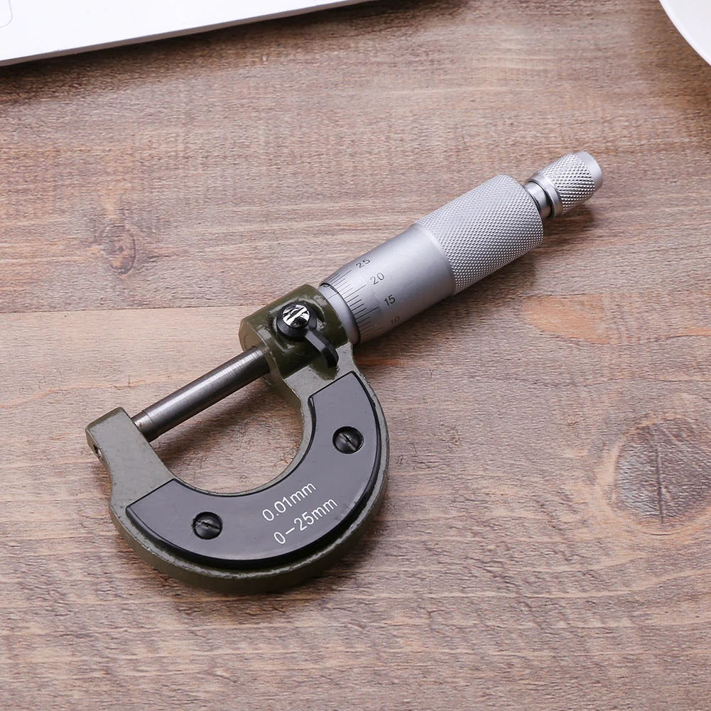 Micrómetro de diámetro exterior de 0-25mm/0,001mm, calibre de precisión, calibrador vernier, micrómetro de diámetro exterior, herramienta de medición, herramienta de mano