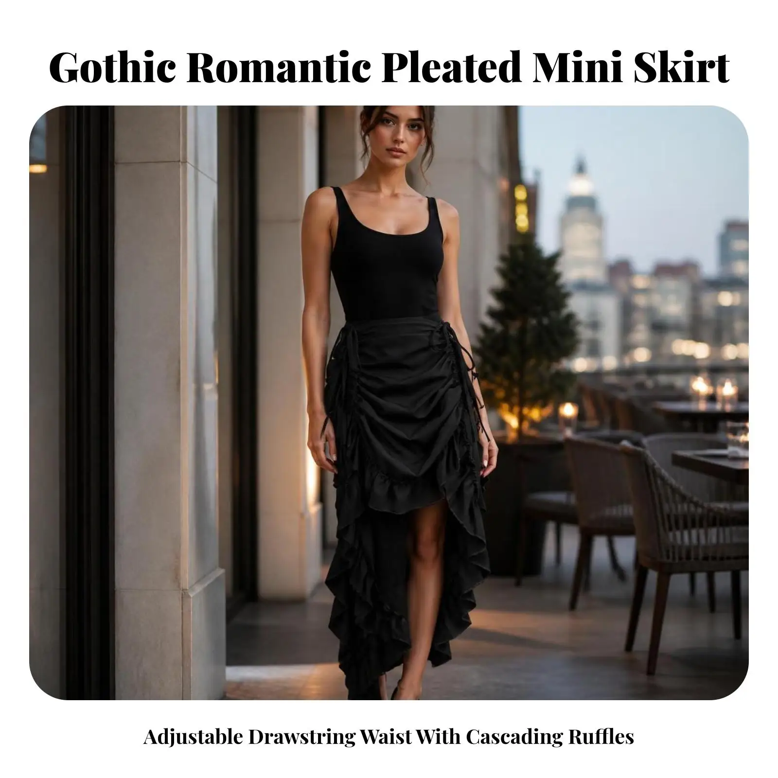 vintage-gothic-style-women-casual-black-skirt-with-irregular-hem-layered-ruffle-draped-front-drawstring-side-midi