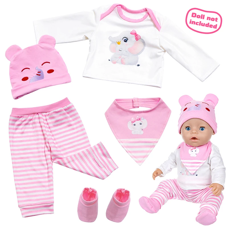 Ropa para muñecas de 16-18 pulgadas/40-45cm, chaqueta bonita con capucha de oso, pantalones, muñeca recién nacida, ropa para muñeca de renacimiento, accesorio, regalo para niña bebé