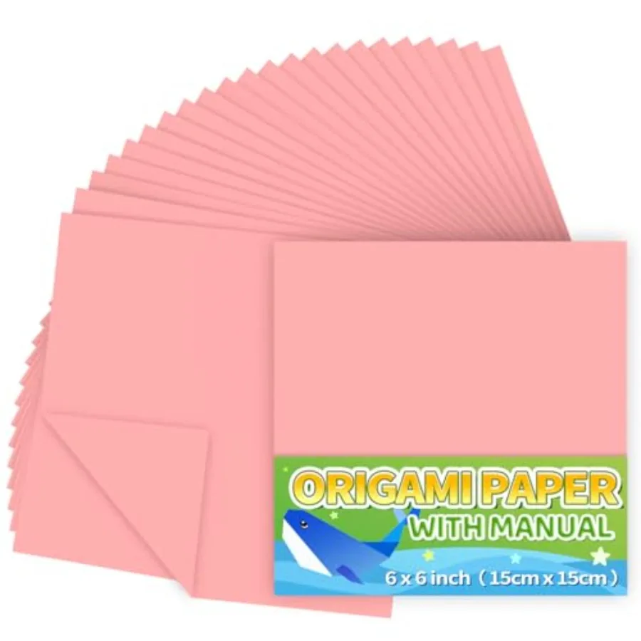 Pink Origami Paper, pcs, Double Sided Color, Origami Paper Kit for Crafts, Origami Kit