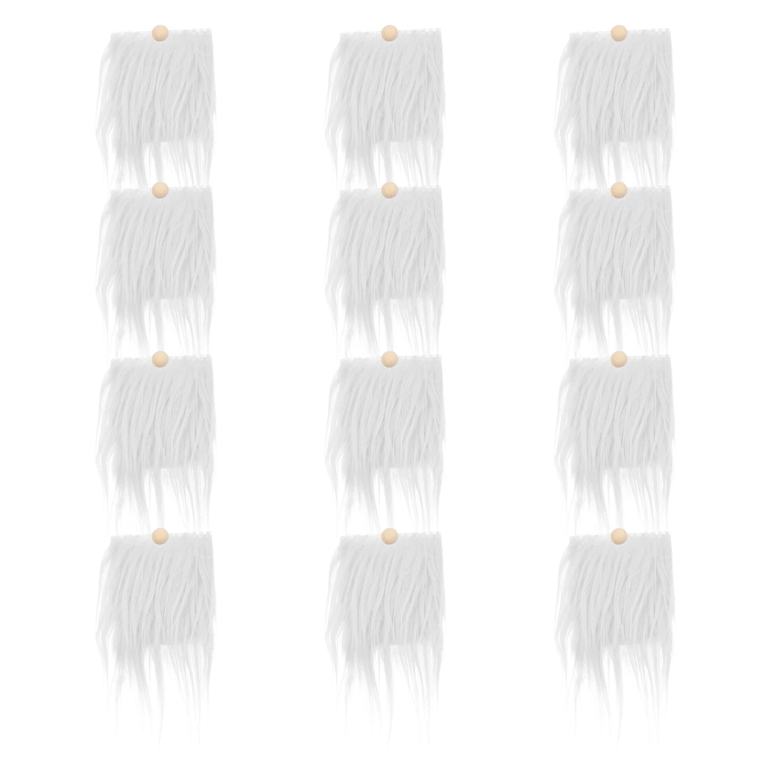 

12 Sets Gnome Beard Faux DIY Accessories Pre Cut Artificial Christmas Material for Adults Halloween Costumes Safe