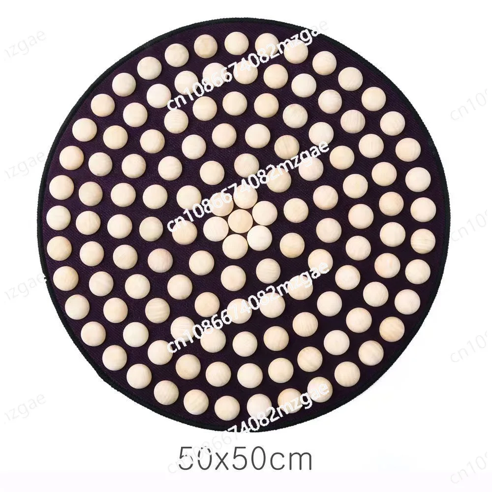 

Solid wood foot massage foot pad household therapy pad acupoint meridian device in place pressure plate