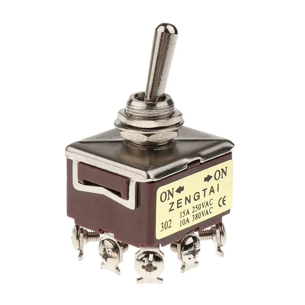 2 Position Toggle Switch 9 Pin Brown Color Rocker Switch for DIY Electrical Projects 220v Switch