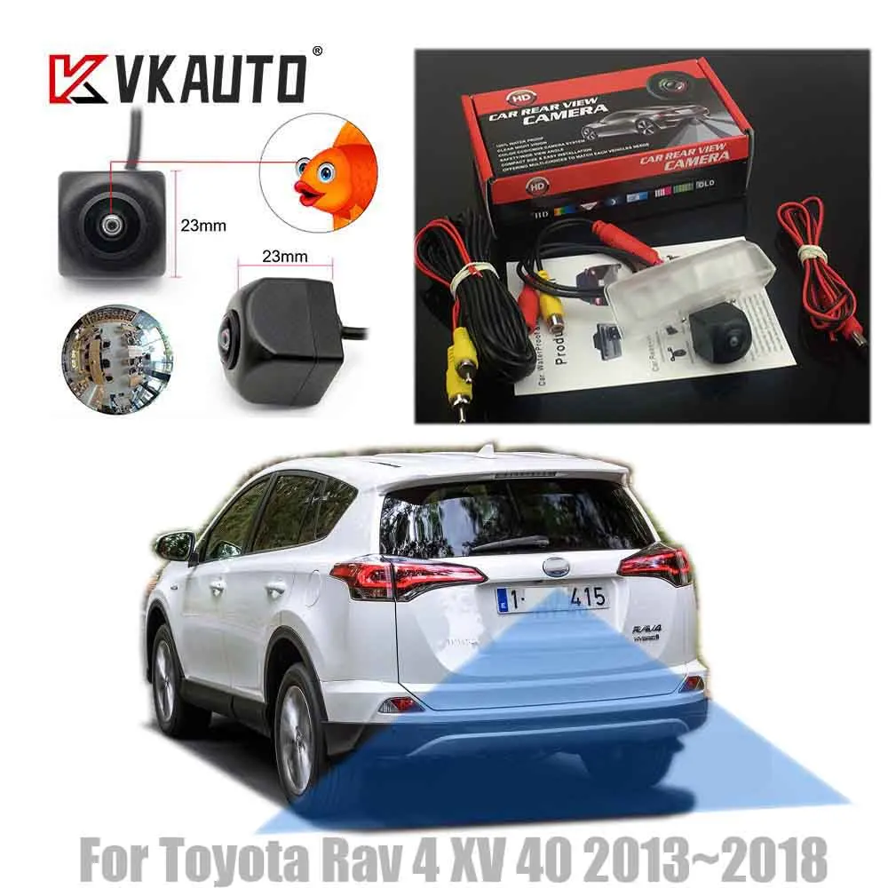 VKAUTO FIsh Eye Rear View Camera For Toyota Rav4 RAV 4 XV40 2013~2018 HD CCD/Night Vision Backup Reverse Parking Camera