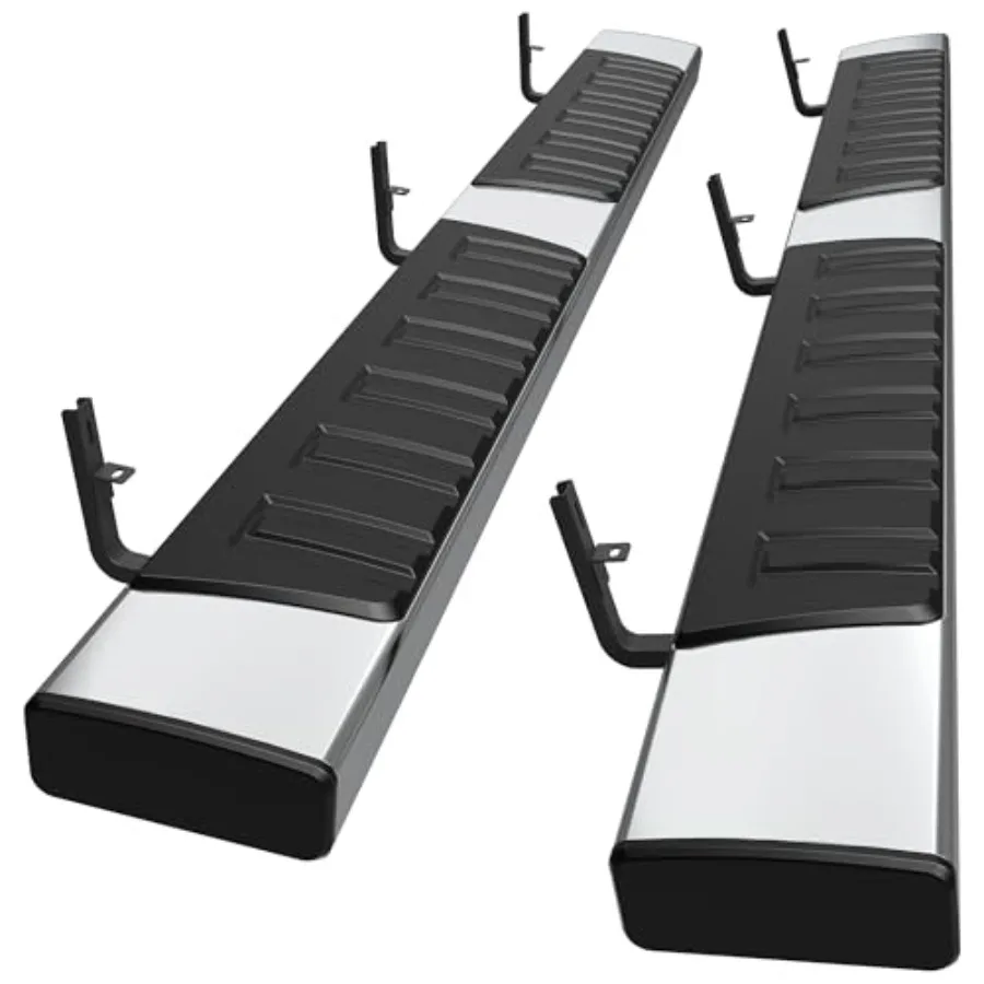 

6 подножек для Chevy Colorado и GMC Canyon Crew Cab 20152025: боковые стойки Nerf из нержавеющей стали для улучшенного автомобиля