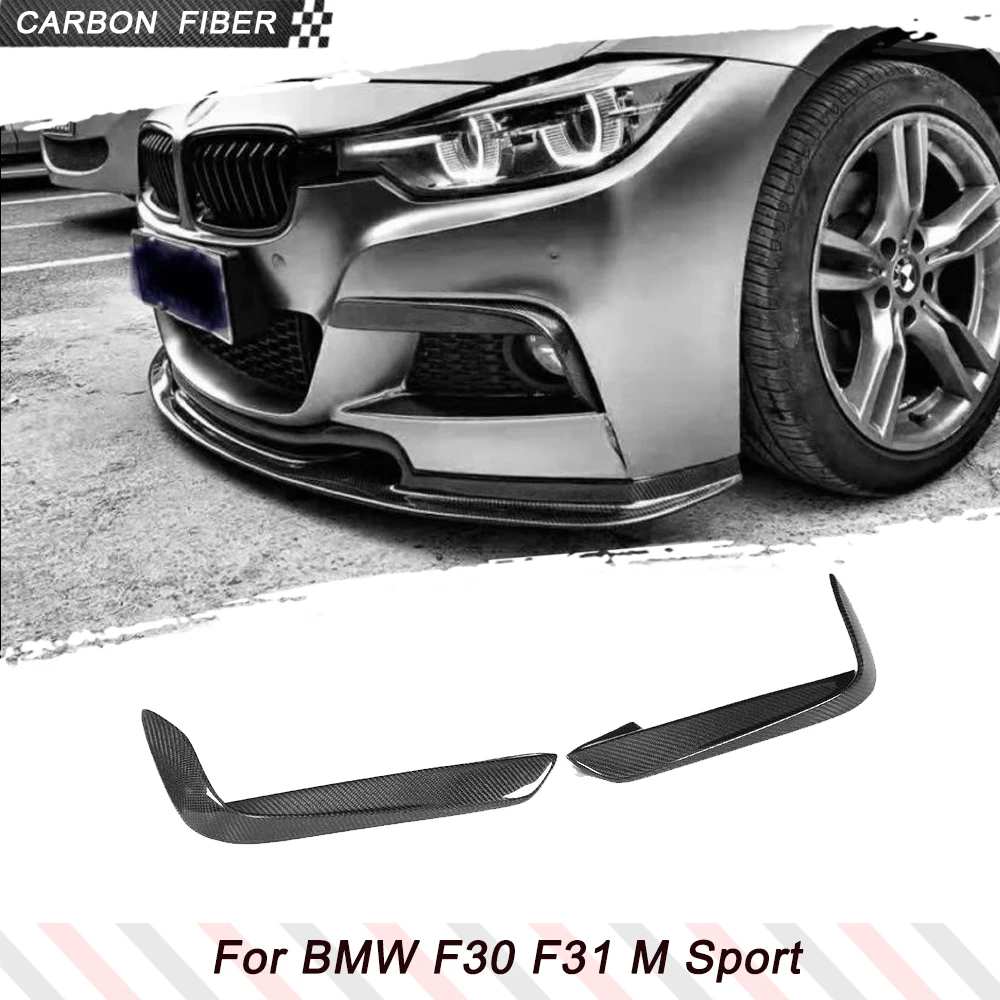 

Carbon Fiber/ FRP Black Car Front Racing Body Kits For BMW F30 F31 M Sport 2012-2018 Front Fog Canards Fins Splitters Fins Cover