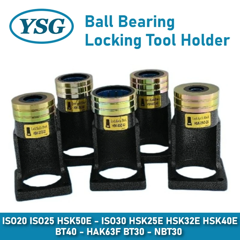 Locking Device Tool Holder Ball Bearing Lock Cutter Seat ISO20/25 HSK Series BT30 BT40 for CNC Machine