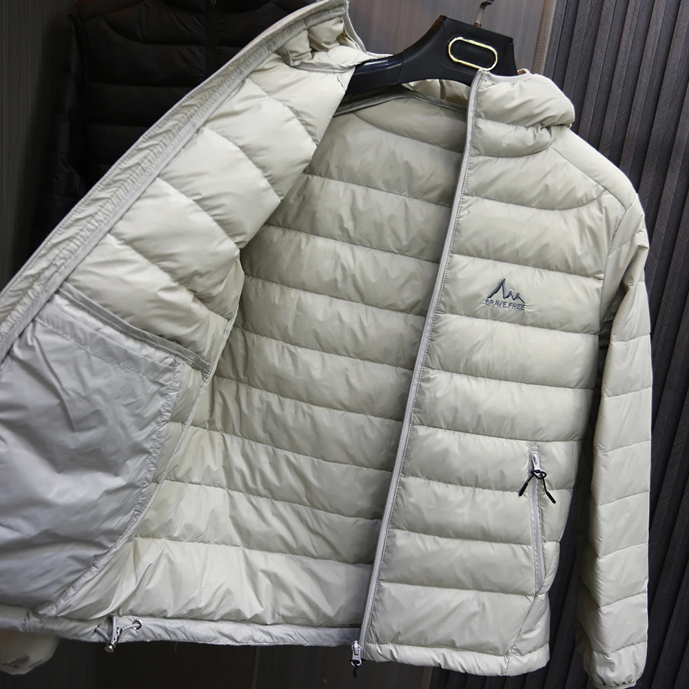 

Light down Jaet ort Bao Warm Couple Small Size White Du Feather Jaet Men's Women's Casual Sle Zipper Closure