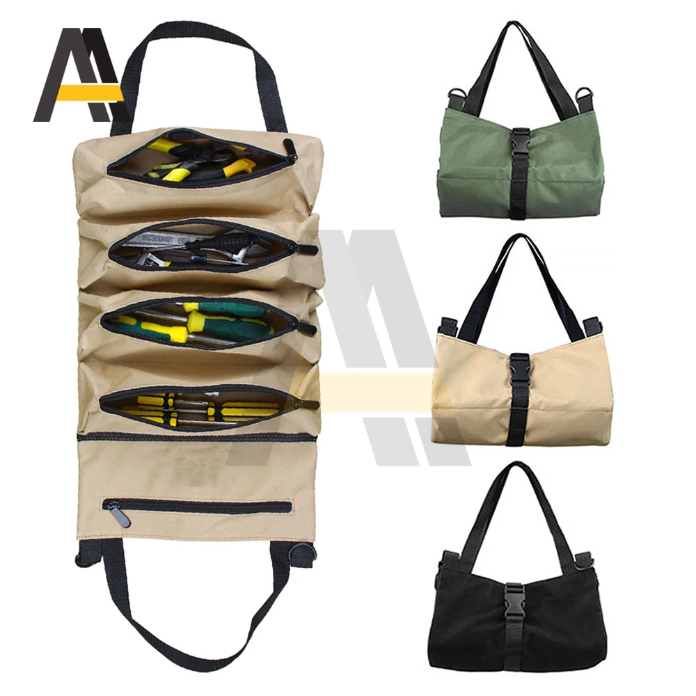 New Canvas Portable Home Portable Storage Bag Car Repair Tool Storage Bag Electrician Tool Bag Hardware Kit Multifunctional Bag