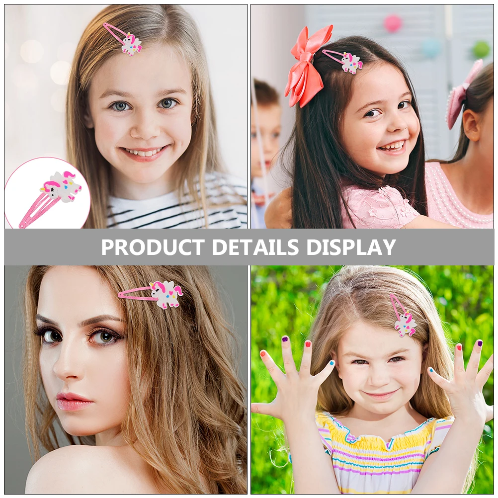 Decorazioni per fermagli per capelli unicorno per ragazze Clip decorative per forcine Accessori per mollette per bambini
