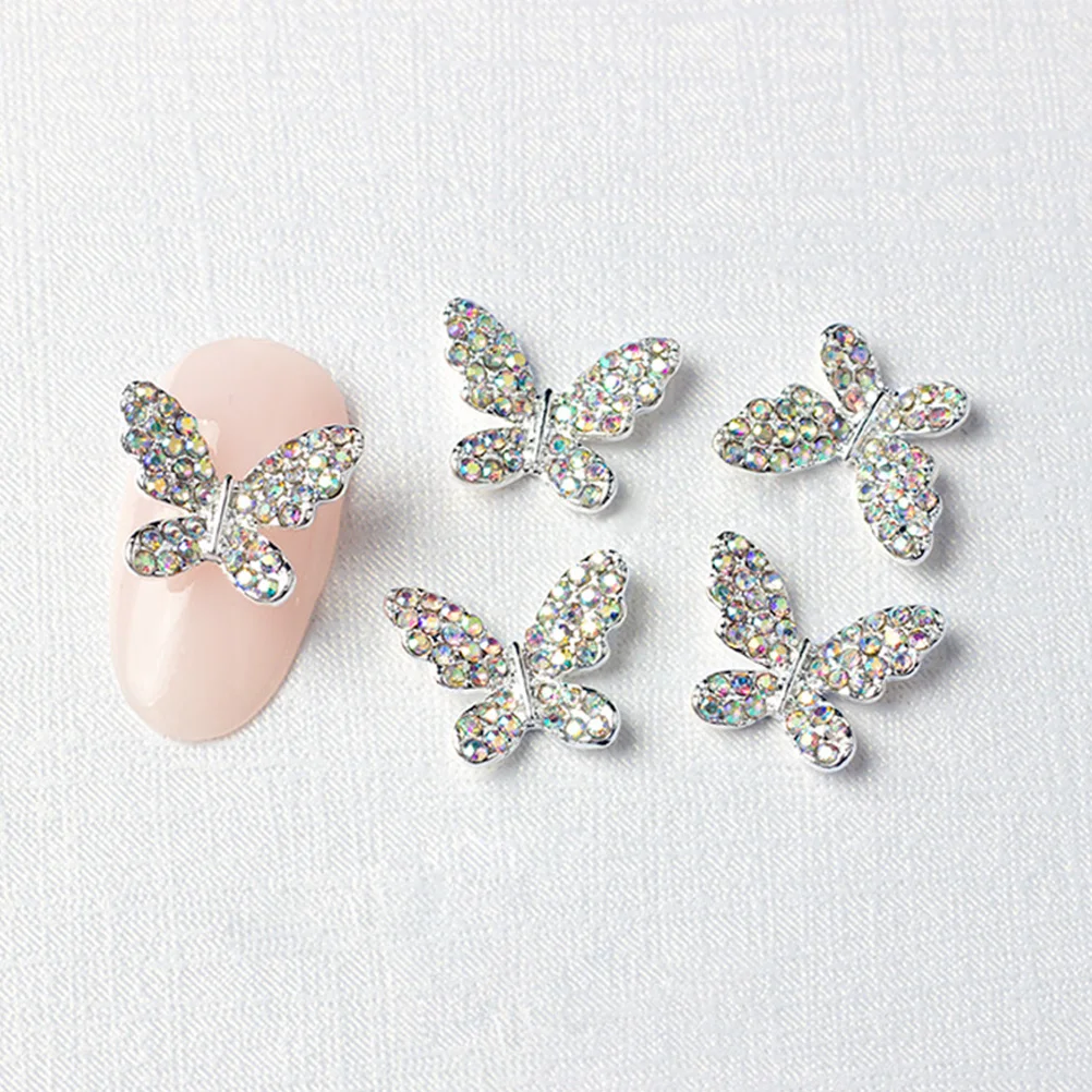 22 Pcs Nail Jewels Butterfly Rhinestones Cartoon Charms Butterflies Nails Small for