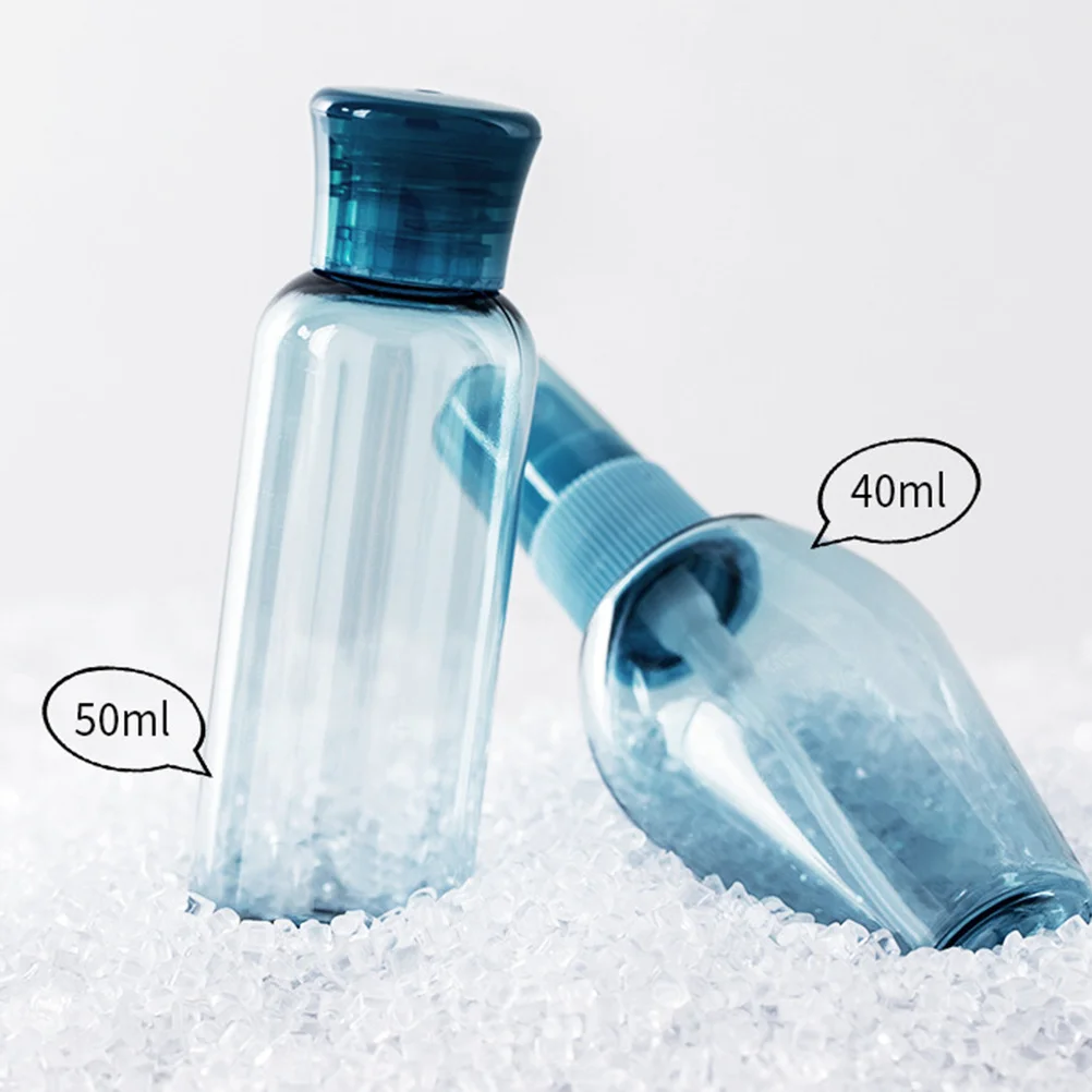 Ensemble de bouteilles de voyage rechargeables, étanches, conteneurs de toilette portables pour shampoing, Lotion, crème, Kit de bouteilles en plastique vides, 9 pièces