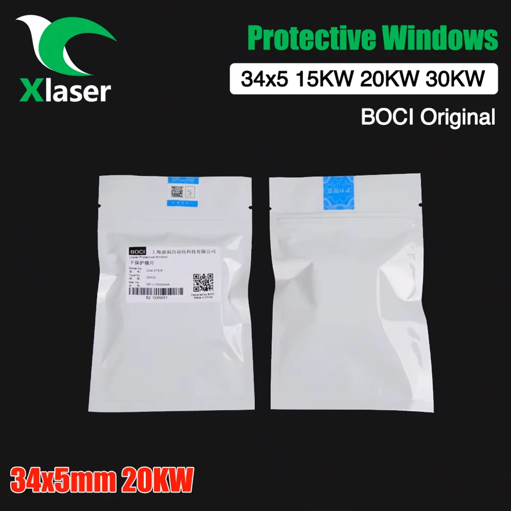 XLaser BOCI Oryginalne Ochronne Szyby Ochronne Lusta 34x5mm 15KW 20KW 30KW Soczewki Do Głowicy Tnącej Laserowej BOCI TR HAN'S