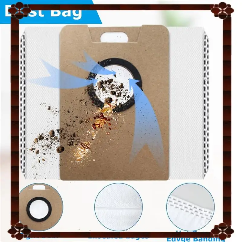 تسليم 24 ساعة مرشحات فرشاة جانبية رئيسية ممسحة أكياس الغبار القماش (11 قطعة) لاستبدال المكنسة الكهربائية Tapo RV30 Max Plus/RV20 Max Plus