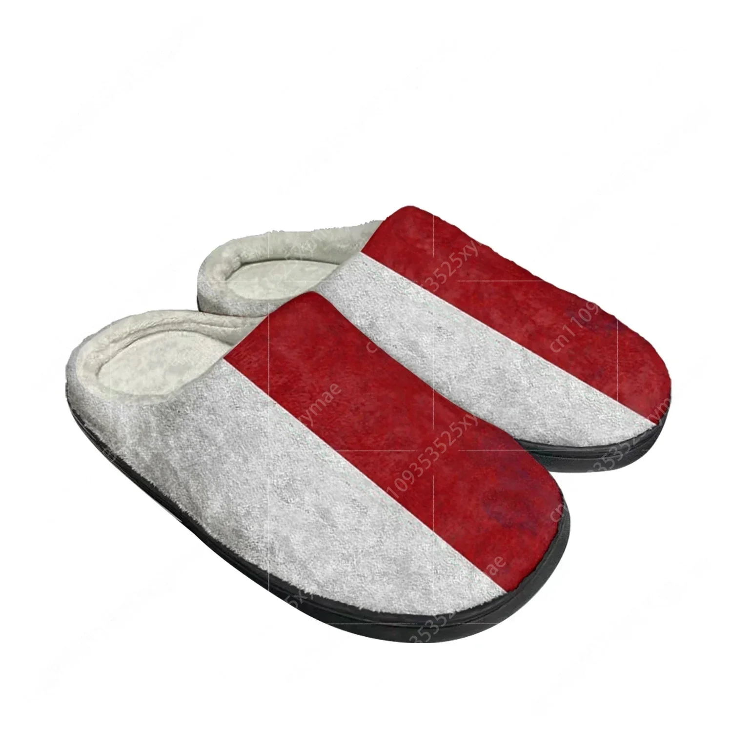 

Indonesian Flag Home Cotton Custom Slippers Mens Womens Sandals Indonesia Plush Bedroom Casual Keep Warm Shoes Thermal Slipper