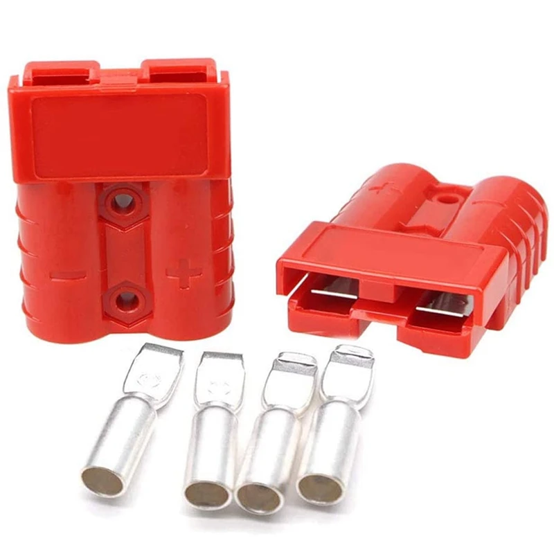 2 Pieces of Quick Connect Plug 175A 600V Battery Quick Connector Power Plug Winch Connection Red for Maximum 1AWG Wire-ELEC