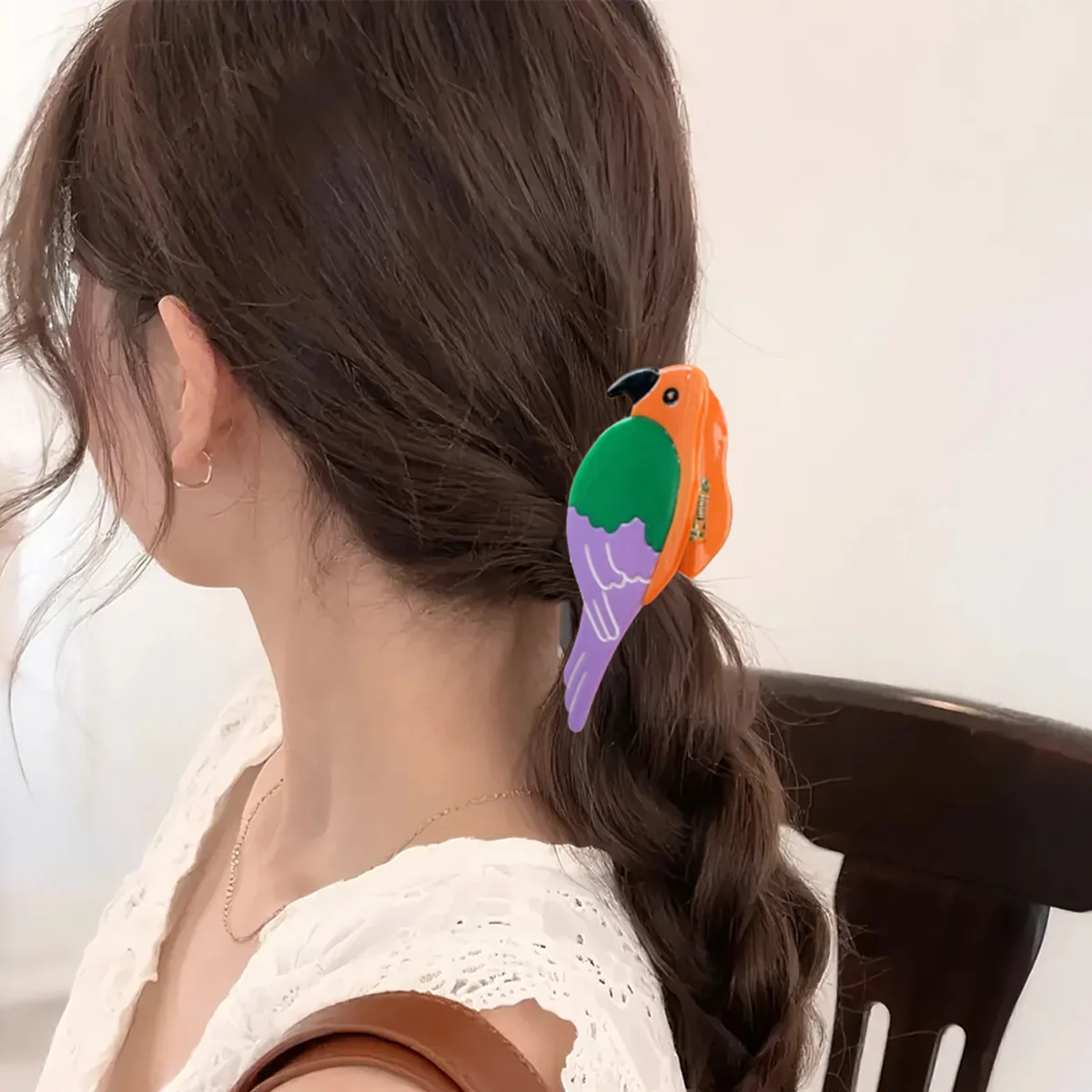 

DS 11.5CM Large Parrot Acetate Hair Claw Cute Cartoon Bird Series Claw Clips Animal Hair Clips Hair Accessories for Women Girls