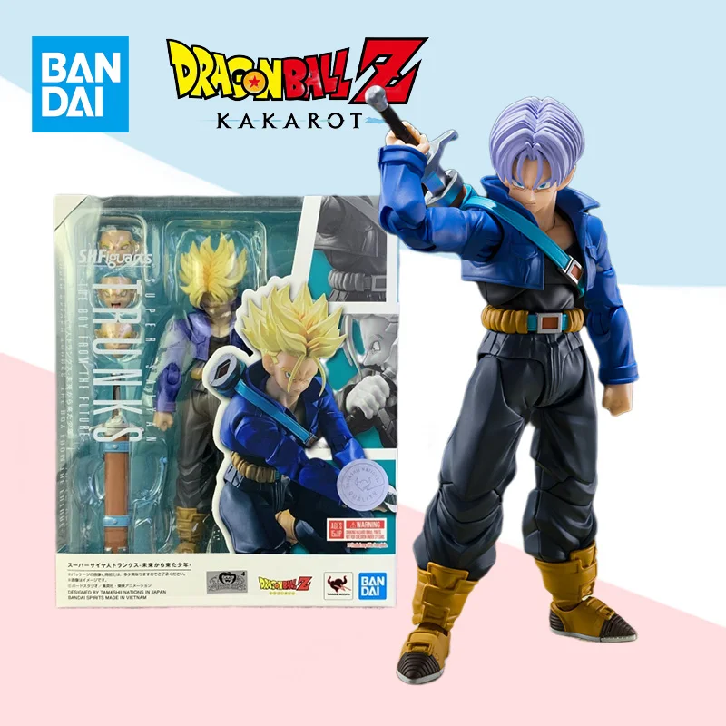 

Bandai S.H.Figuarts SHF Dragon ball SUPER SAIYAN TRUNKS boy from future full action anime model kit finished toy gift for kids