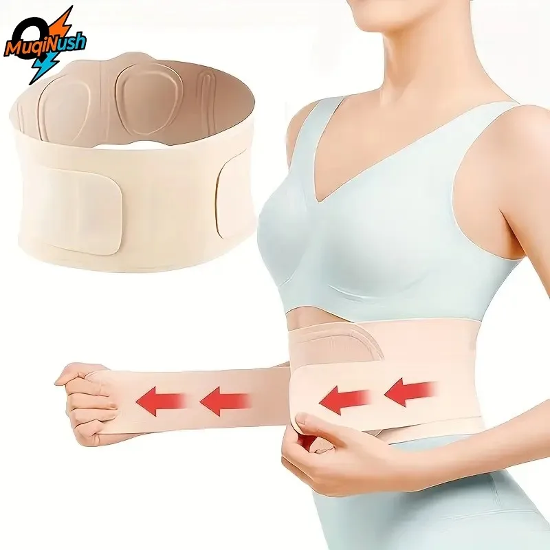 

MuqiNush Thin Lower Back Brace Breathable Lightweight Adjustable Support Brace Pain Relief Sciatica Scoliosis Herniated Disc