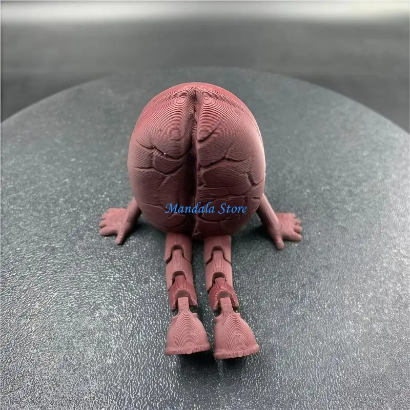 

U2JC 3D Printed Coffee Bean/Cup Figurines with Articulated Leg Fidgety Toy Ornament for Home Office Desktop Decorations Gift