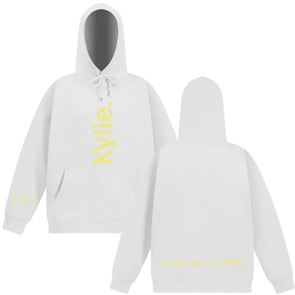 جولة التوتر 2025 هوديس كايلي مينوغ المغني طباعة البلوز النساء الرجال الملابس فضفاضة الشتاء هوديي الصوف الهيب هوب البلوفرات