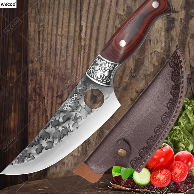

WXCOO Forged Kitchen Chef Knives Steel Meat Boning Cleaver Cheese Knife Butcher Fish Fruit Knife Kitchen Tools