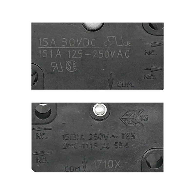 2 Pins Miniature Switch without Handle For DMC-1115 Micro On-Off Normally Closed 15A 250V