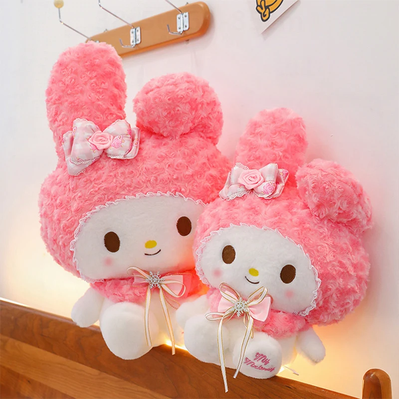 

Kawaii Rose My Melody and Hello Kitty плюшевая игрушка мягкая кукла для детей подарок на день рождения и Рождество для девочек подарок на день Святого Валентина оптом