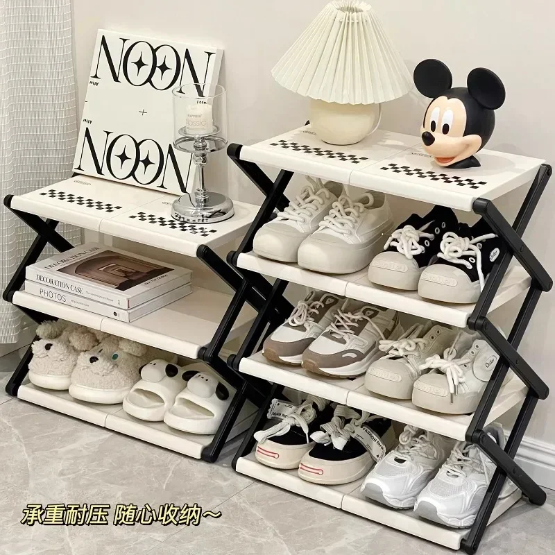 New model Household entrance door folding shoe rack, simple door multi-layer large capacity 2025 new shoe cabinet storage shelf