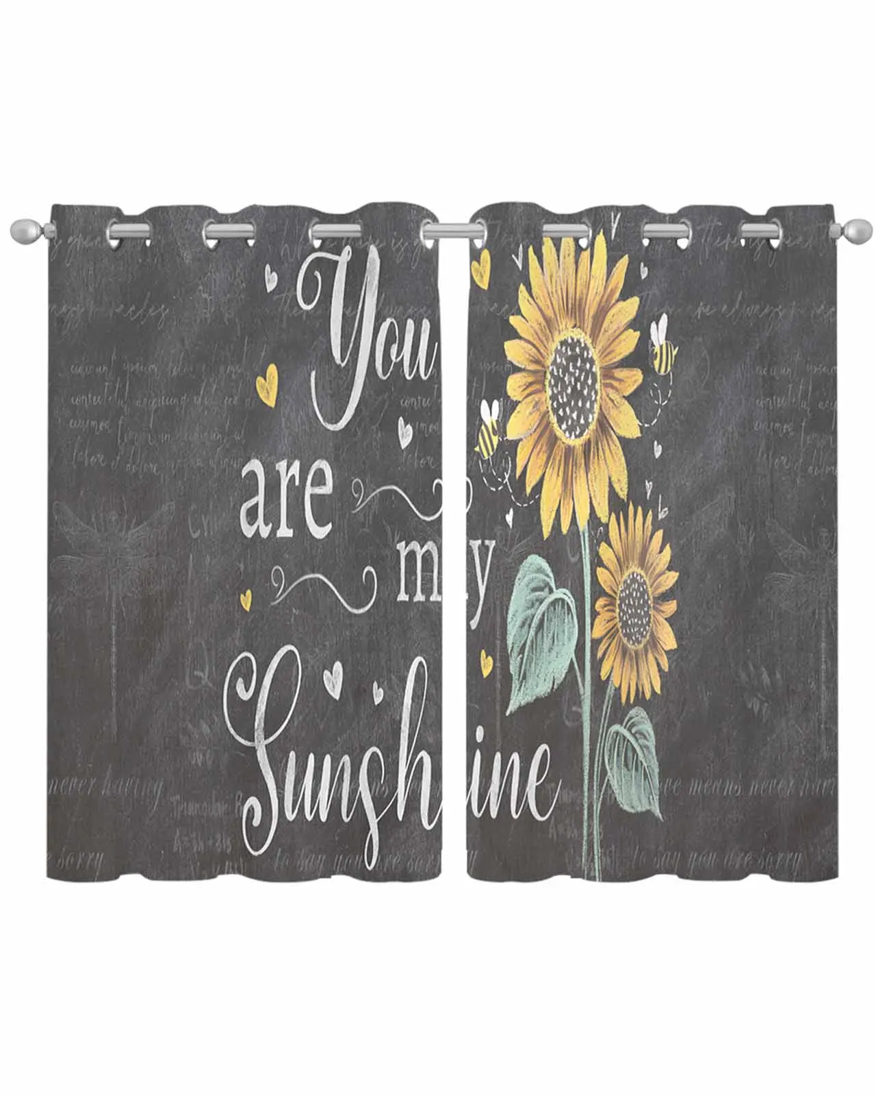 

You Are My Sunshine Подсолнух Тюль Украшение Гостиной Прозрачные Прозрачные Шторы Спальня Кухня Вуаль Шифоновые Шторы